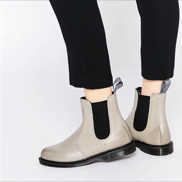 Dr. Martens Shoes - NWOT Dr Martens Light Grey and Black Flora Style Boots